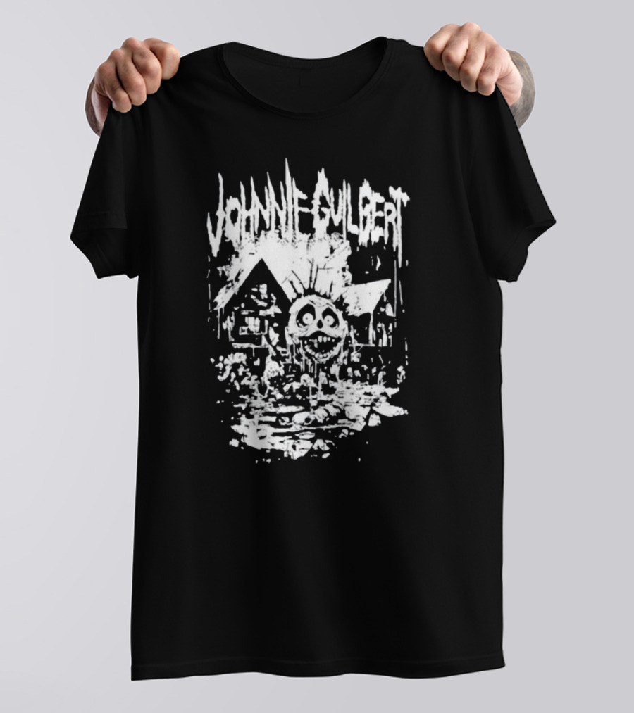Johnnie Guilbert Haunted House Creepy Bubble Face T-Shirt
