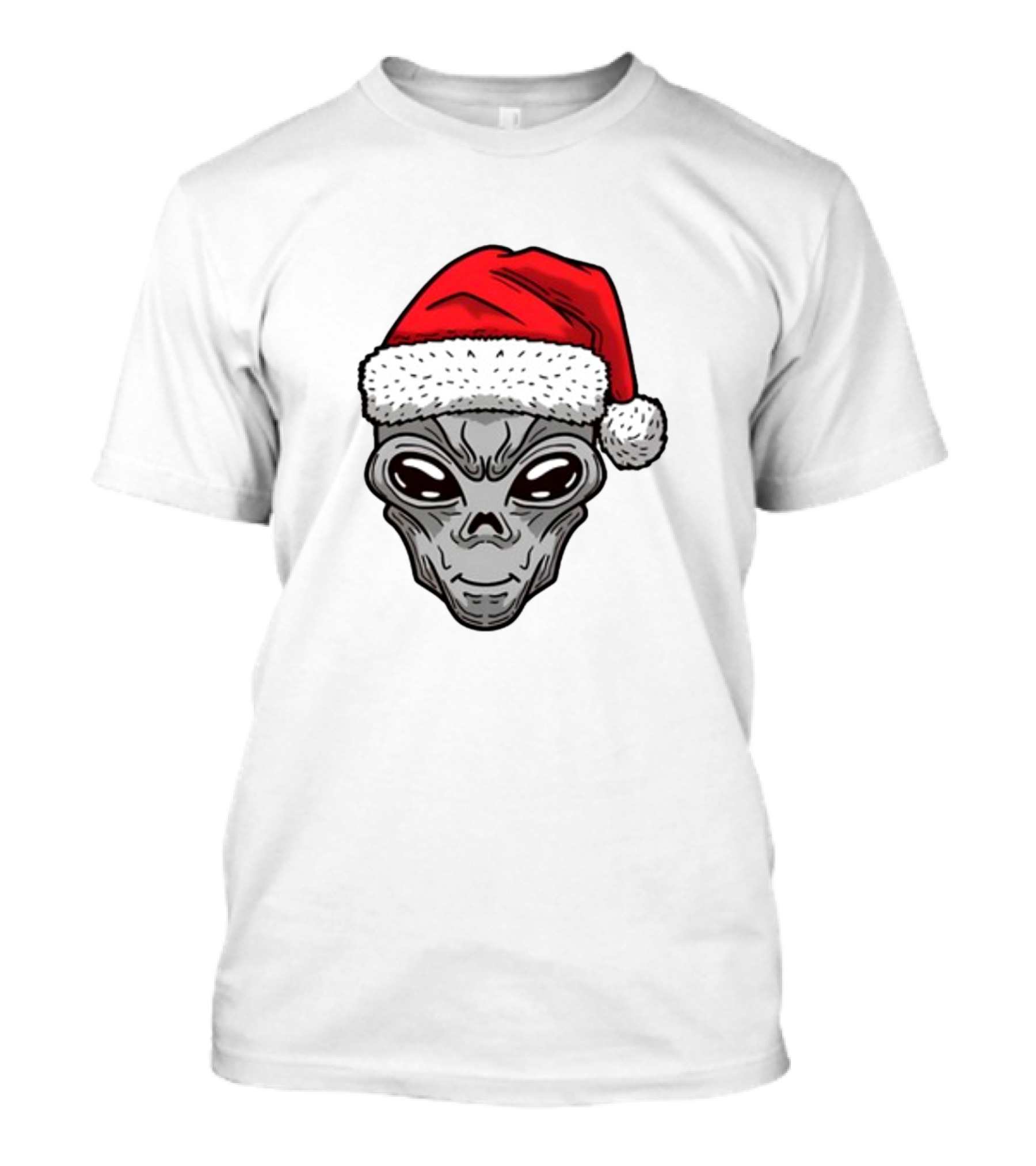 Xmas Santa Hat Alien Christmas T-Shirt
