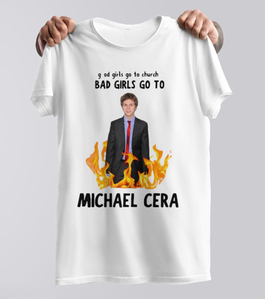 Bad Girls Go To Michael Cera Flame Suit T-Shirt