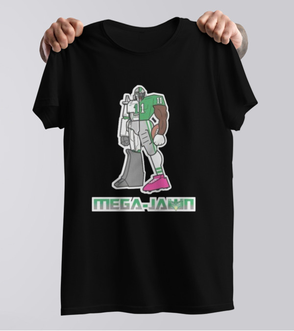 Phillygoat Mega-Jawn Football Robot Player 11 Green Pink Cleat T-Shirt