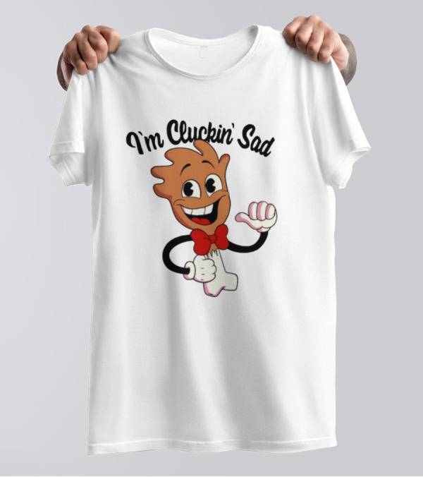 I'm Cluckin' Sad Cartoon Drumstick Character Bow Tie T-Shirt