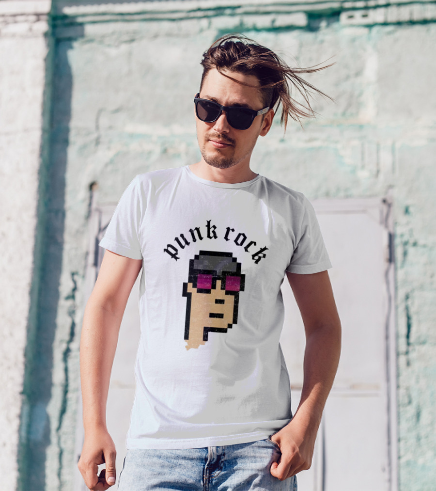 Punk Rock Pixel Art M Shadows T-Shirt