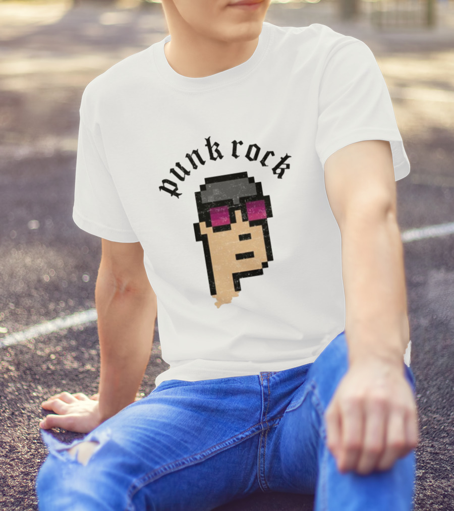 Punk Rock Pixel Art M Shadows T-Shirt