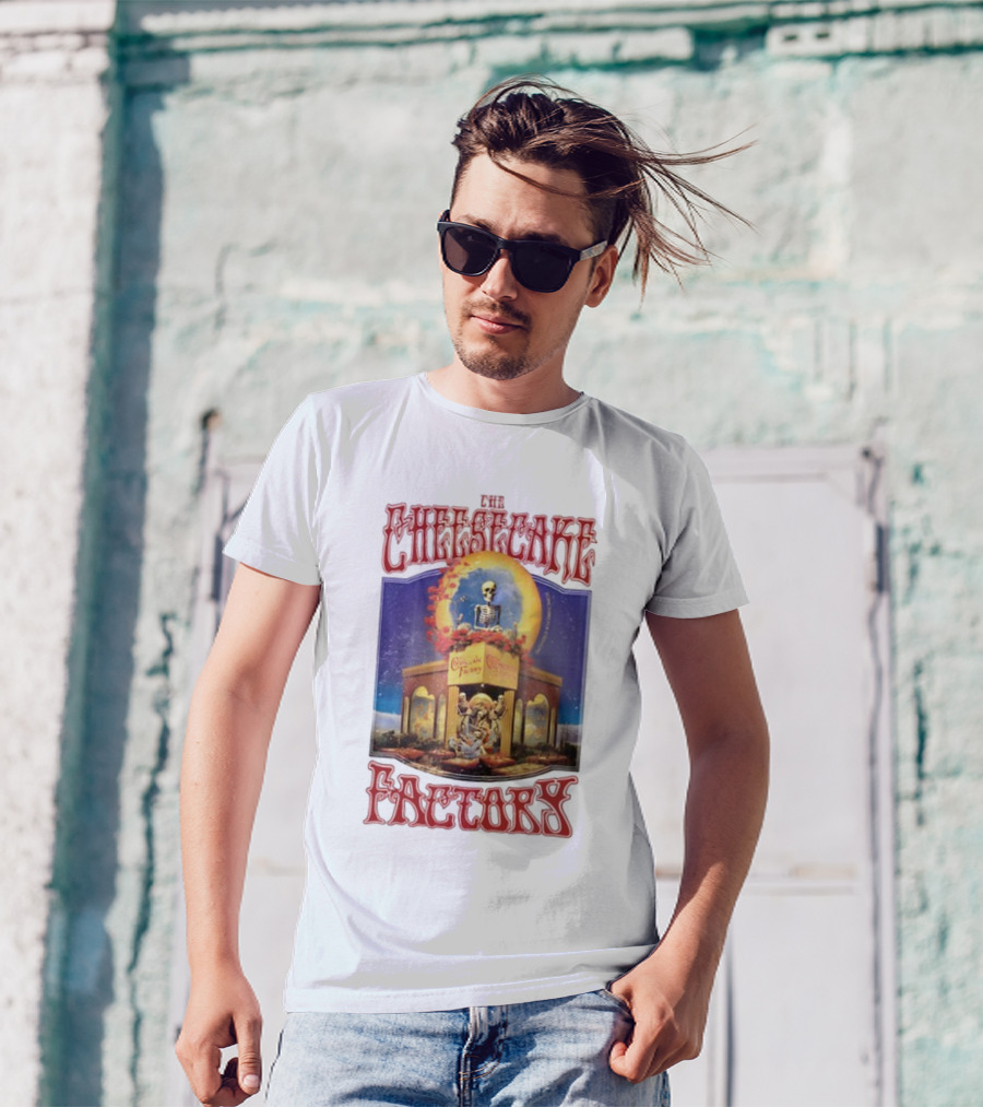 Waveygoods The Cheesecake Factory Skeleton Grateful Dead T-Shirt