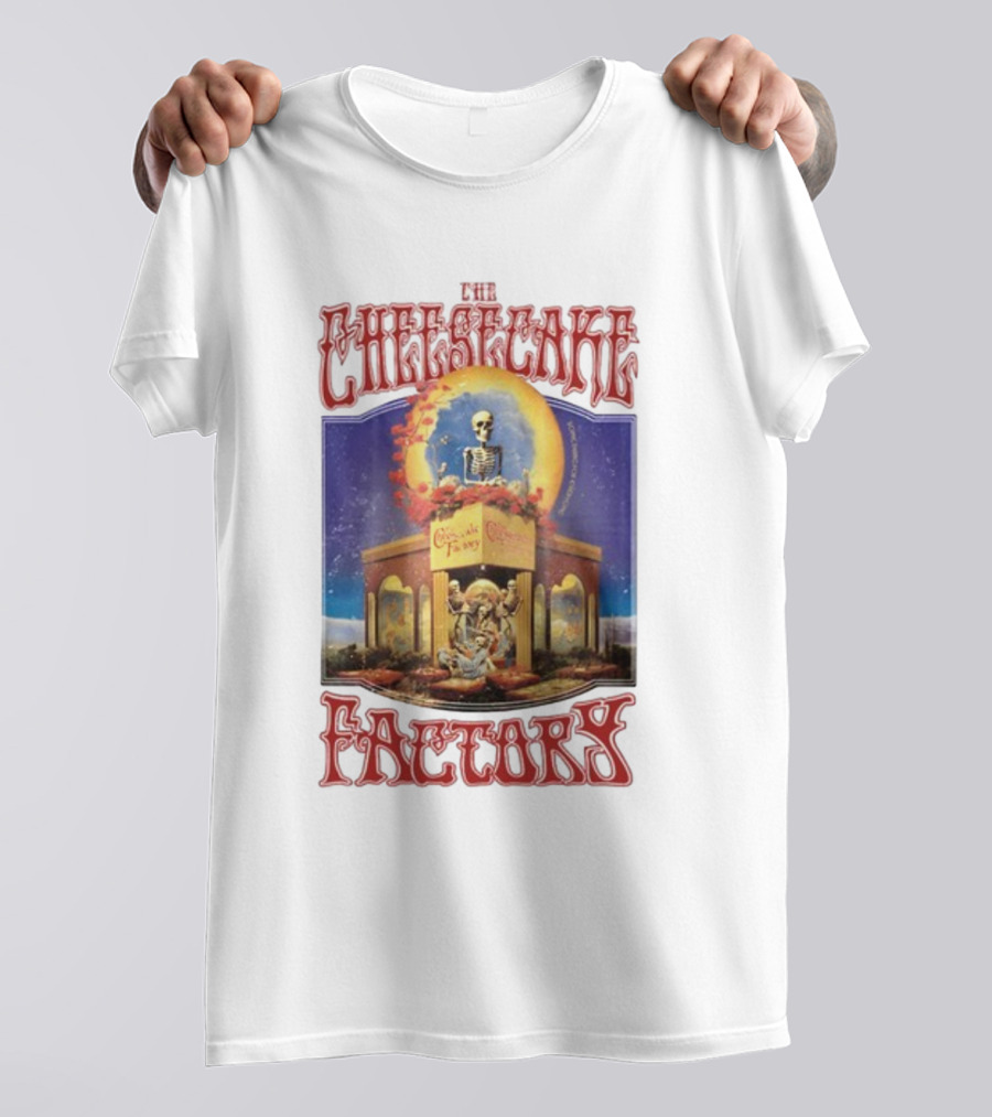 Waveygoods The Cheesecake Factory Skeleton Grateful Dead T-Shirt
