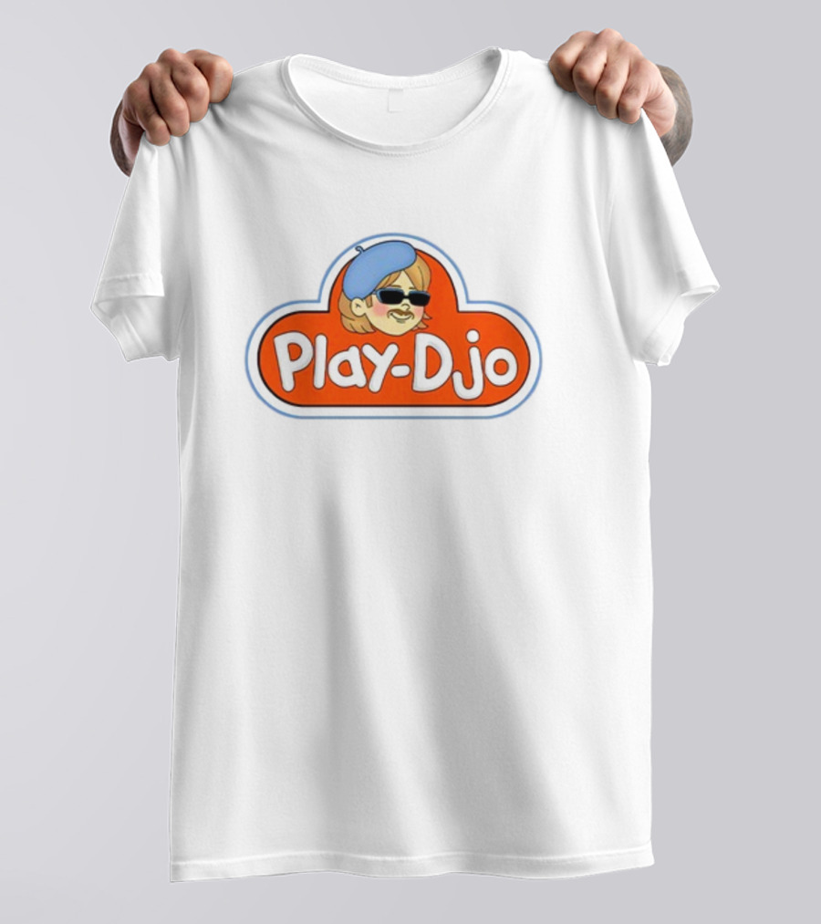 Play Djo Joe Keery Beret Sunglasses Cartoon T-Shirt