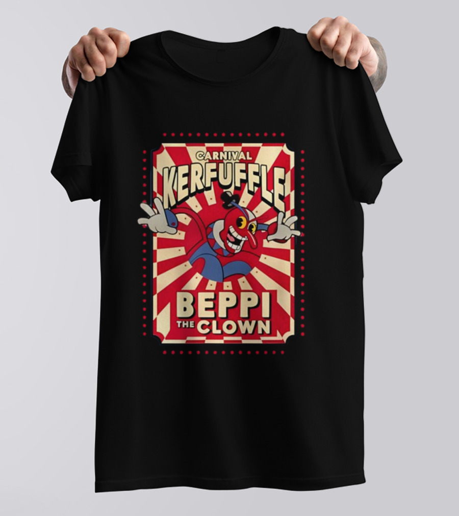 Carnival Kerfuffle Beppi The Clown Vintage Cuphead T-Shirt