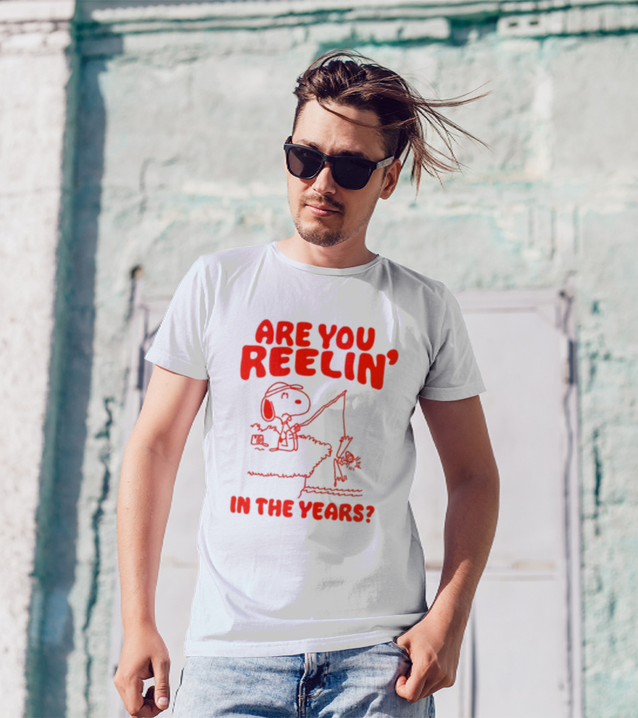 Snoopy Fishing 'Are You Reelin' In The Years?' T-Shirt