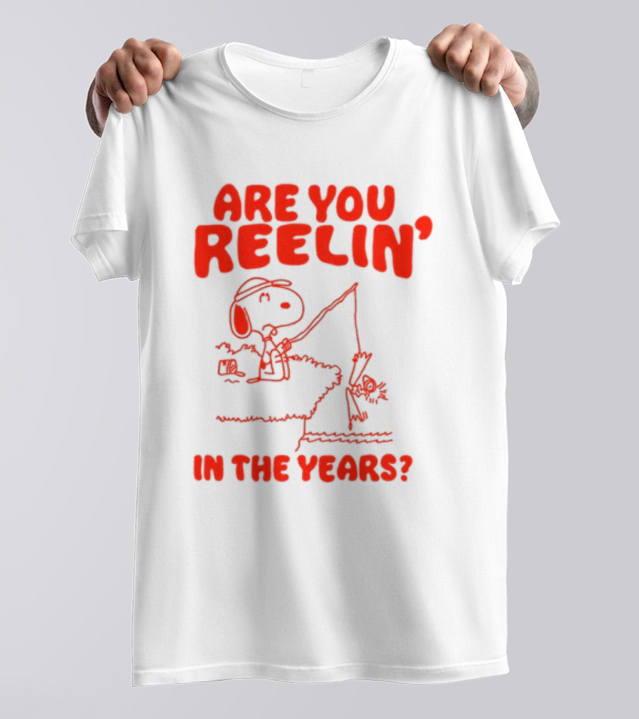 Snoopy Fishing 'Are You Reelin' In The Years?' T-Shirt