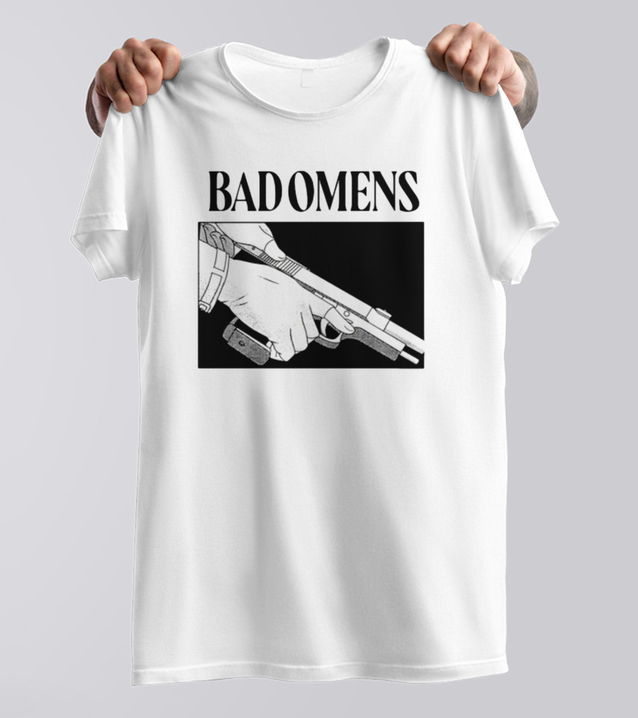 Bad Omens What's The Difference Between A God And Gun Hands Holding Gun T-Shirt