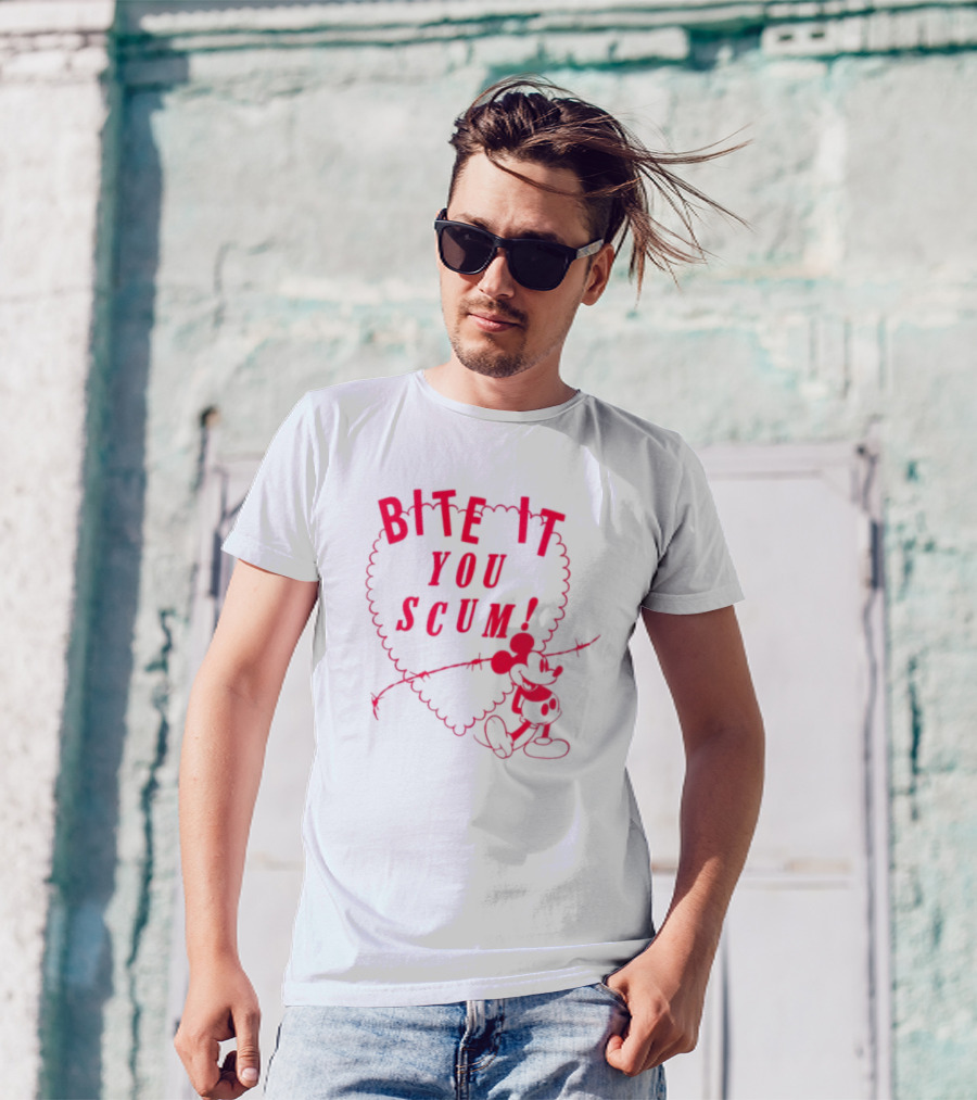 Bite It You Scum Mouse Barbed Wire T-Shirt