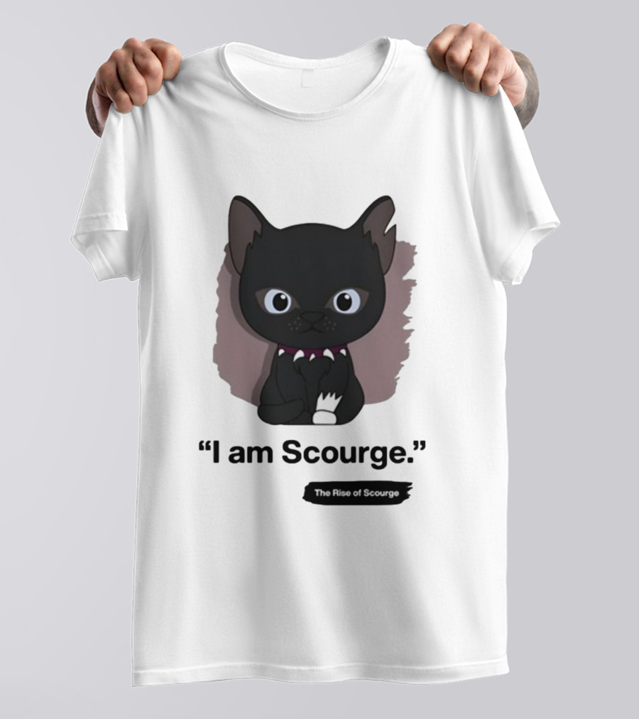 I Am Scourge The Rise Of Scourge Black Cat With Spiked Collar T-Shirt