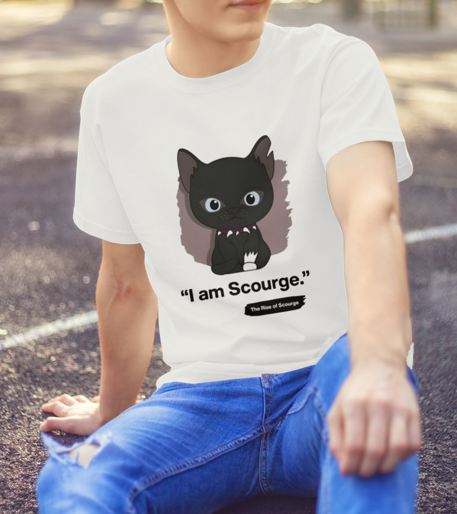 I Am Scourge The Rise Of Scourge Black Cat With Spiked Collar T-Shirt