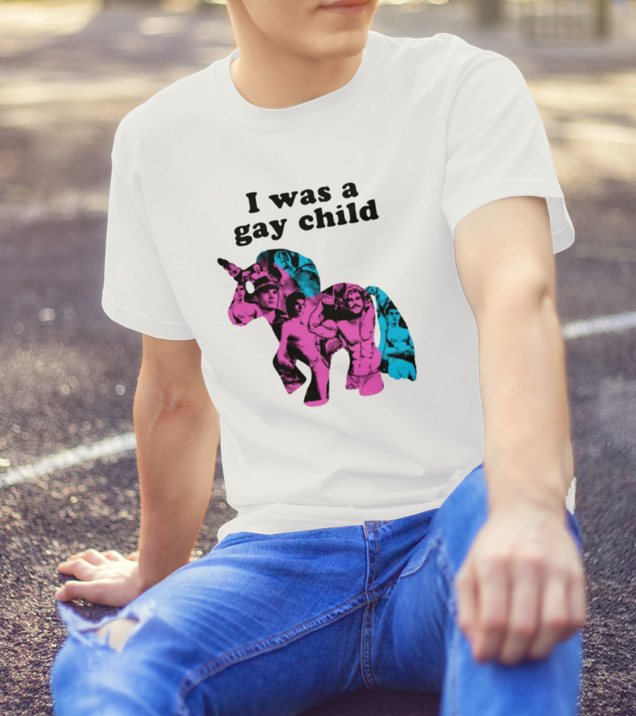 AndrewSylvesr Adrianandshane I Was A Gay Child Unicorn Collage T-Shirt