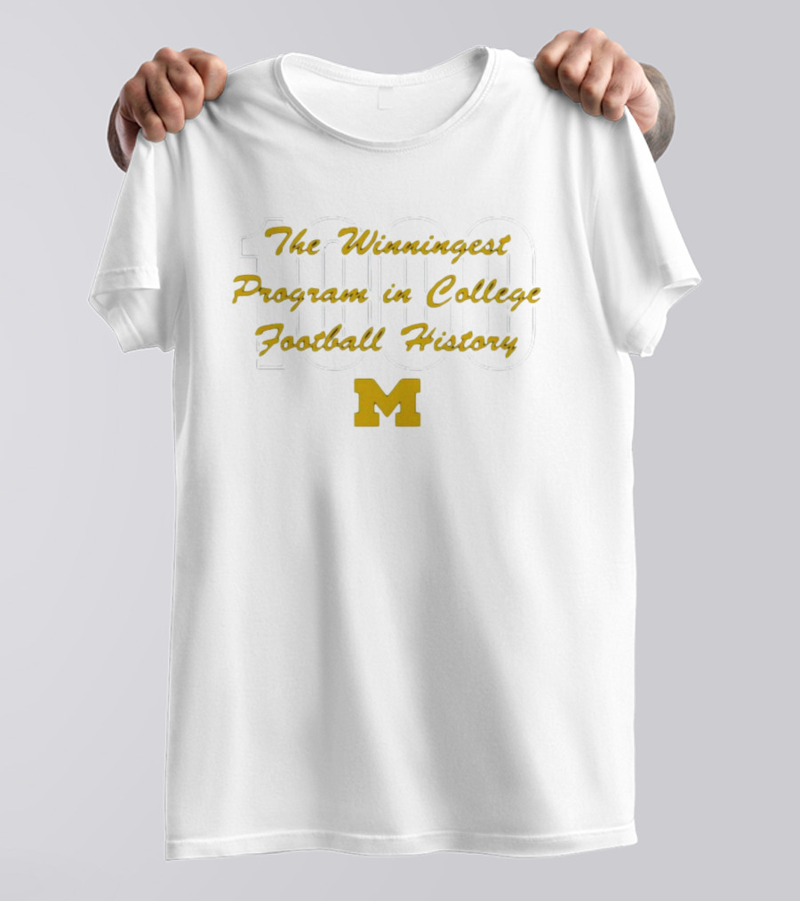 Maize N Brew 1000 The Winningest Program In College Football History M T-Shirt