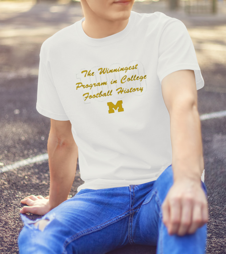 Maize N Brew 1000 The Winningest Program In College Football History M T-Shirt