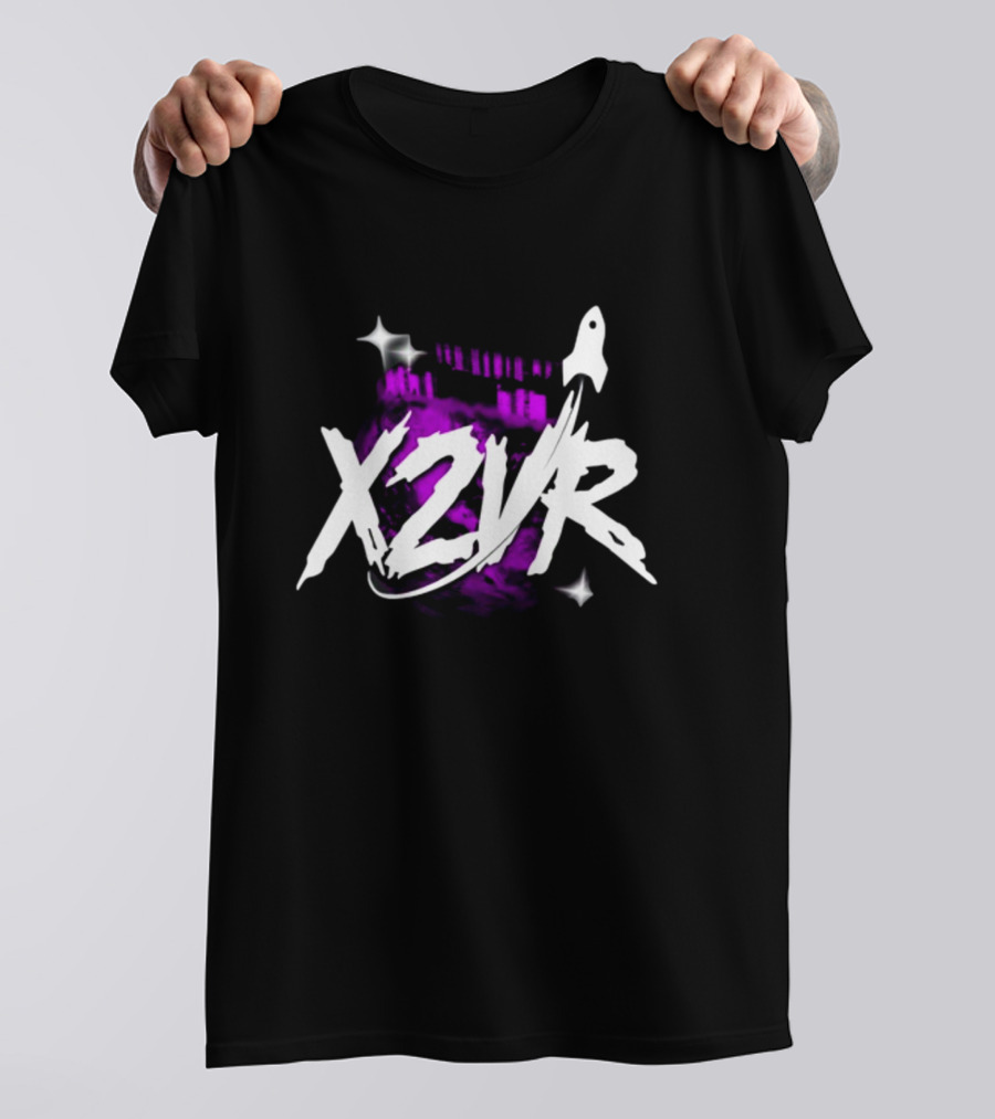 X2vr Black Purple Rocket Colosseum T-Shirt