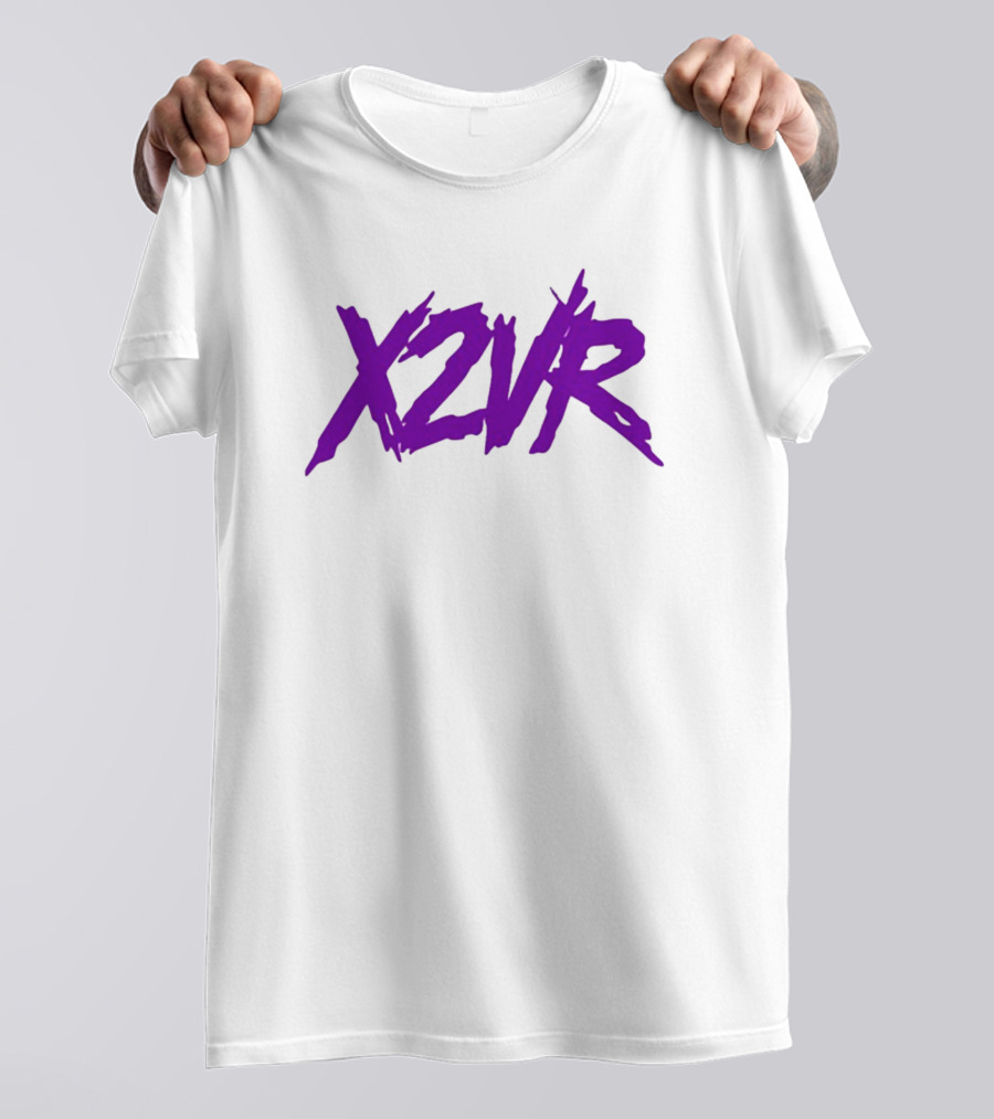 X2vr Grunge Purple Distressed Brushstroke T-Shirt