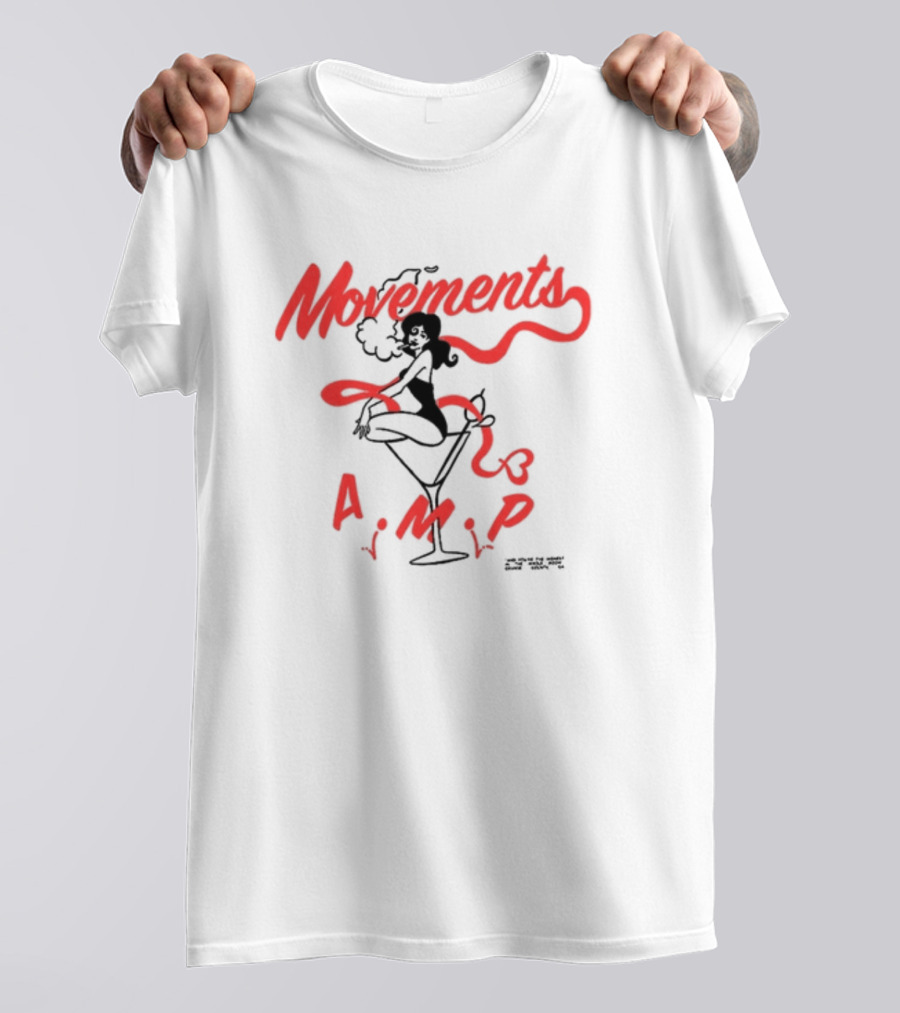Movements A.M.P Vintage Cocktail Pin-Up Vibe T-Shirt