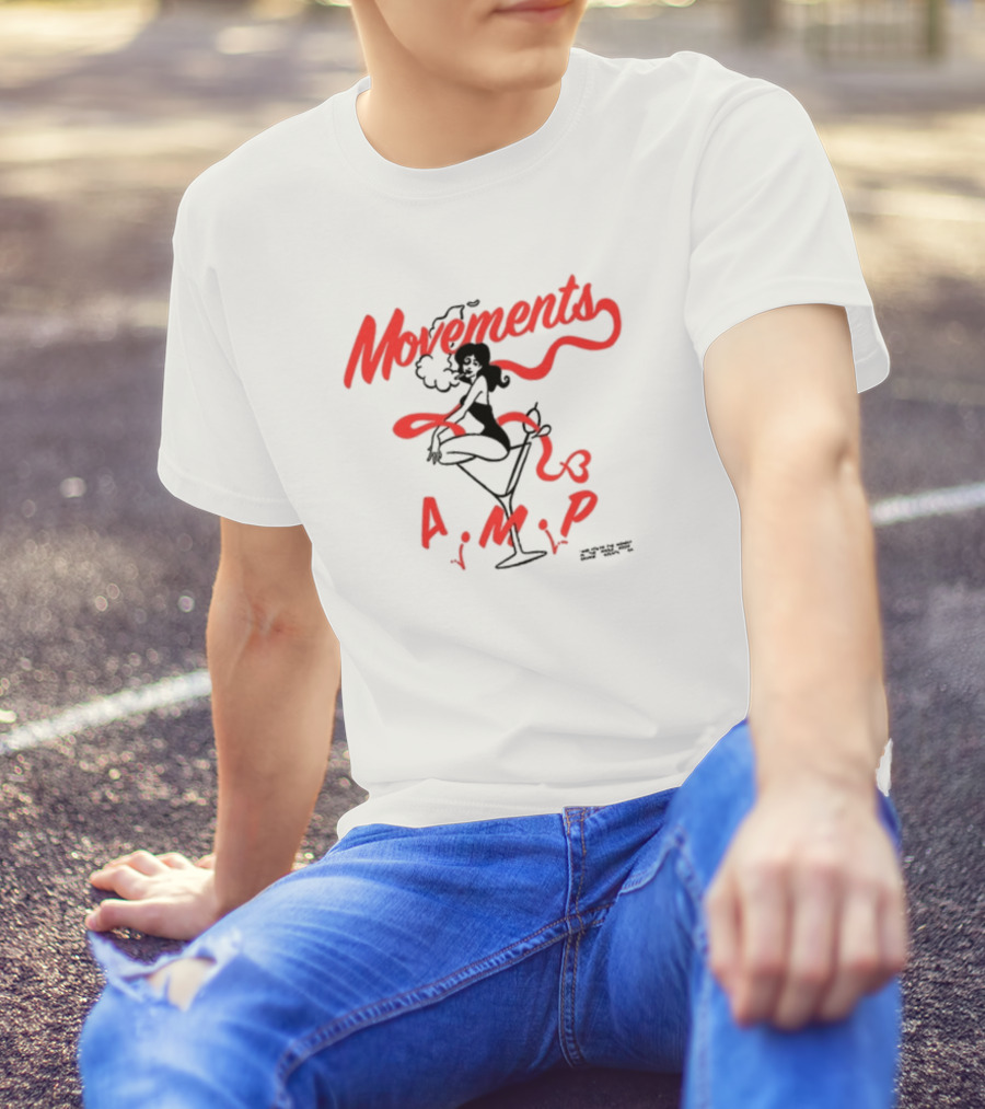Movements A.M.P Vintage Cocktail Pin-Up Vibe T-Shirt