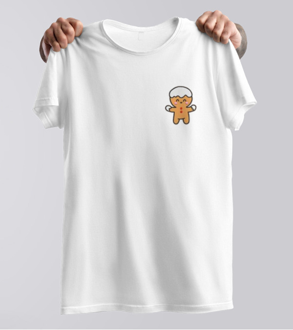 Gingerbread Cookie Christmas Character With Icing Decor T-Shirt