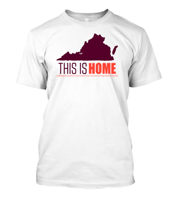 Virginia Tech Football Win This Is Home Virginia Outline T-Shirt