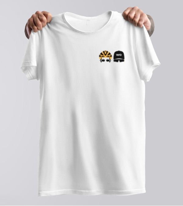 Watts Occurring Yellow Helmet WO Cap Cycling T-Shirt