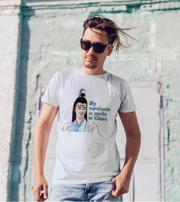 Yilingweiclan My Serotonin Is Made In China Character T-Shirt