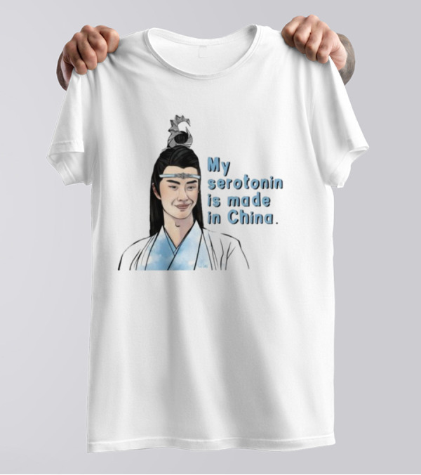 Yilingweiclan My Serotonin Is Made In China Character T-Shirt
