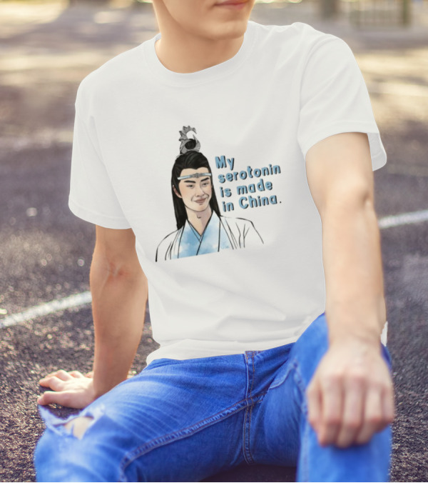 Yilingweiclan My Serotonin Is Made In China Character T-Shirt