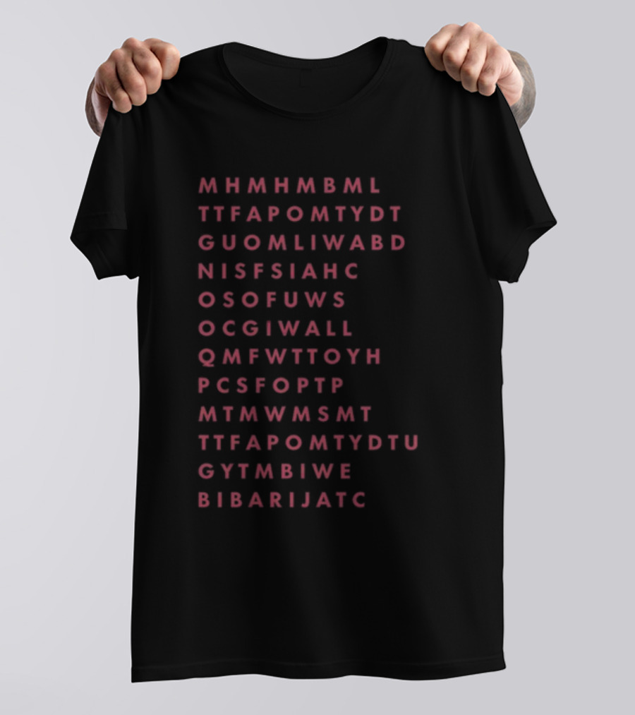 Mhmhmbml Ttfapomtydt Guomliwabd Nisfsiaнс Osofuws Ocgiwall Qmfwttoyh Pcsfoptp Mtmwmsmt Ttfapomtydtu Gytmbiwe Bibarijatc Word T-Shirt