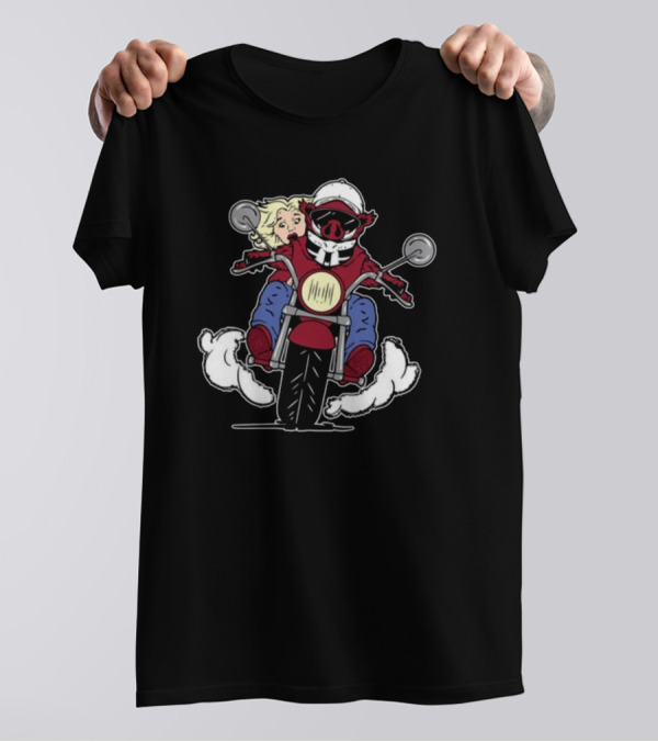 The Prodigal Son Returns Motorcycle Adventure With Pig Rider And Blonde Companion T-Shirt