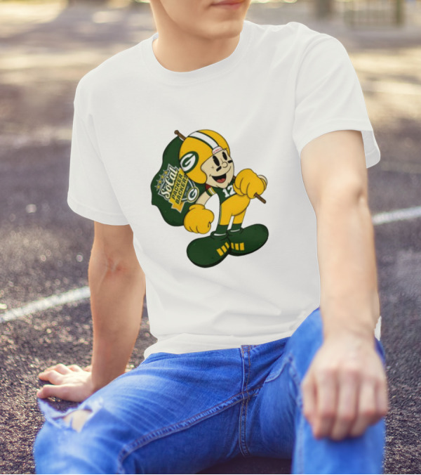 Socal Packer Backers 12 Retro Cartoon Football Character T-Shirt