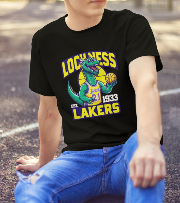 Loch Ness Lakers Basketball Dinosaur Est 1933 T-Shirt