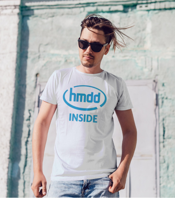 Hmdd Inside Logo Parody Dantebowe Wearing T-Shirt
