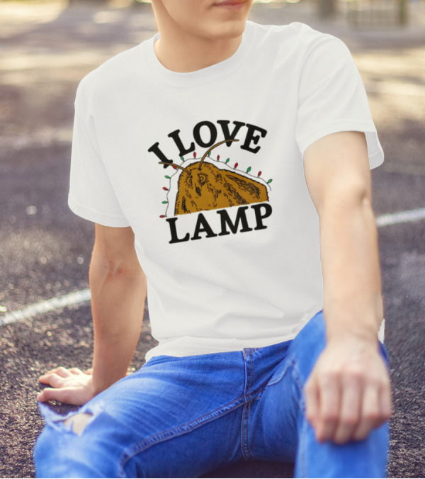 Shitheadsteve I Love Lamp Moth Meme With Christmas Lights T-Shirt