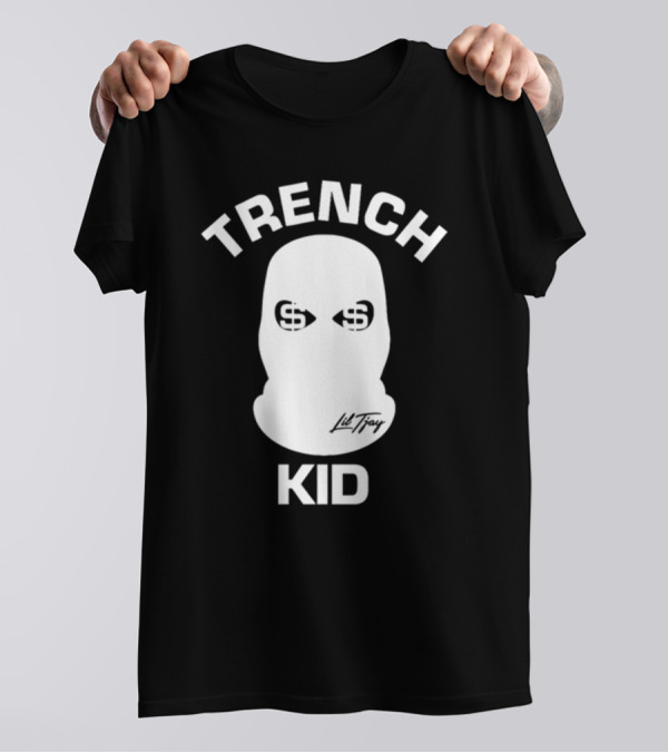 Lil Tray Trench Kid Balaclava Money Eyes T-Shirt