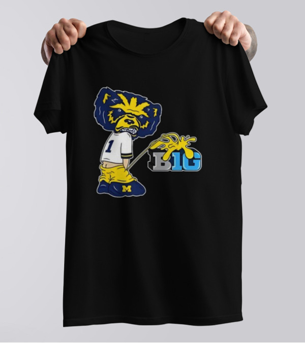 MI Big 10 Wolverine Parody Mascot T-Shirt