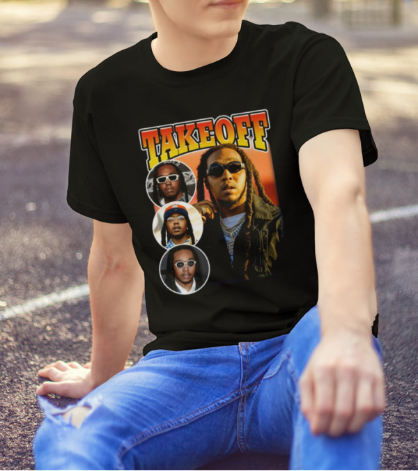 Takeoff Migos Rapper Tribute Collage T-Shirt