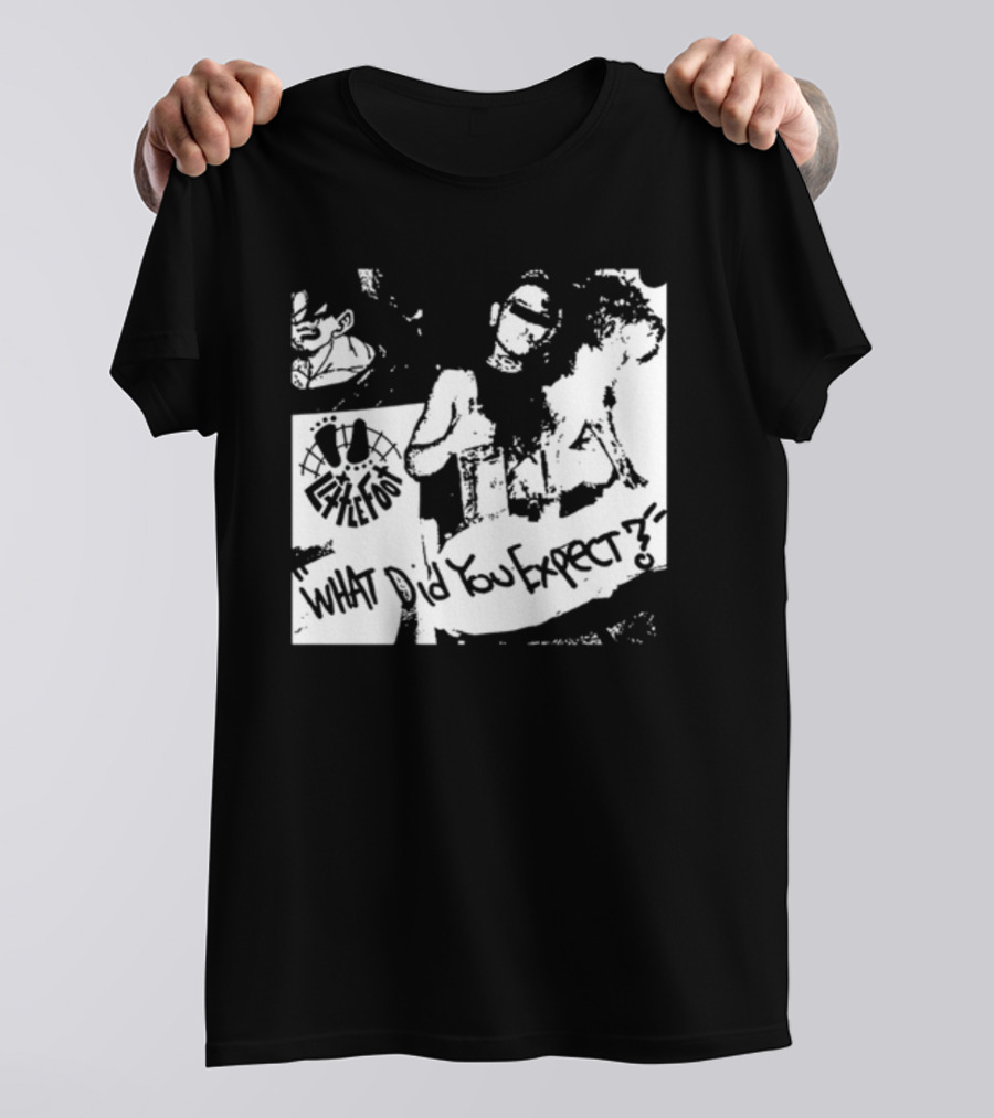 Little Foot What Did You Expect Comic Style Monochrome T-Shirt