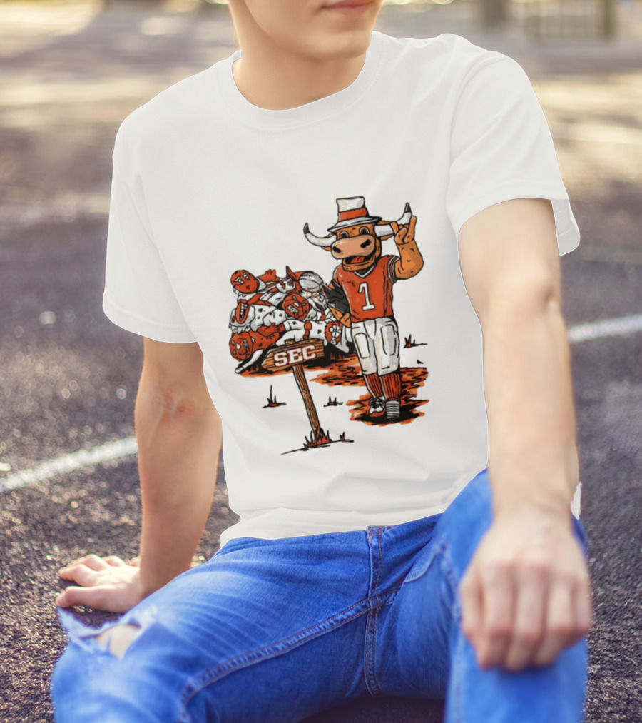 Longhorn Mascot SEC Conference Champs Drawing T-Shirt