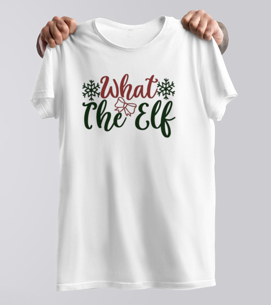 What The Elf Christmas Snowflake Bow T-Shirt