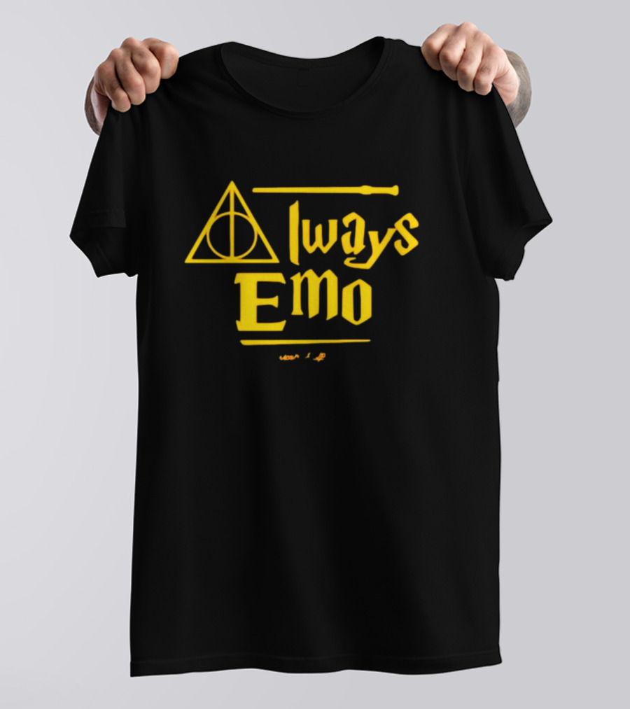 Always Emo Deathly Hallows Magic Wand T-Shirt