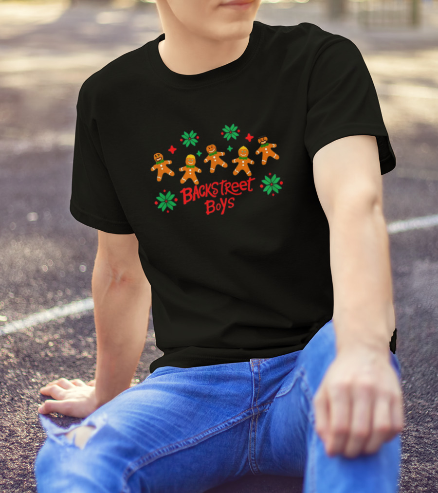 Backstreet Boys BSB X-Mas Gingerbread Cookie Holiday T-Shirt