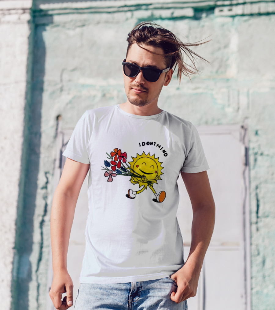 Idontmind Sunshine Carrying Colorful Flowers T-Shirt