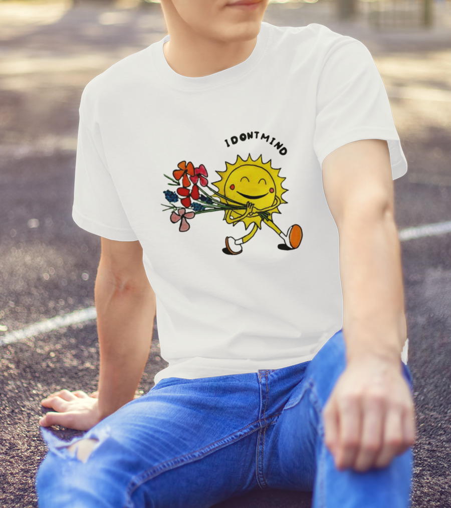 Idontmind Sunshine Carrying Colorful Flowers T-Shirt