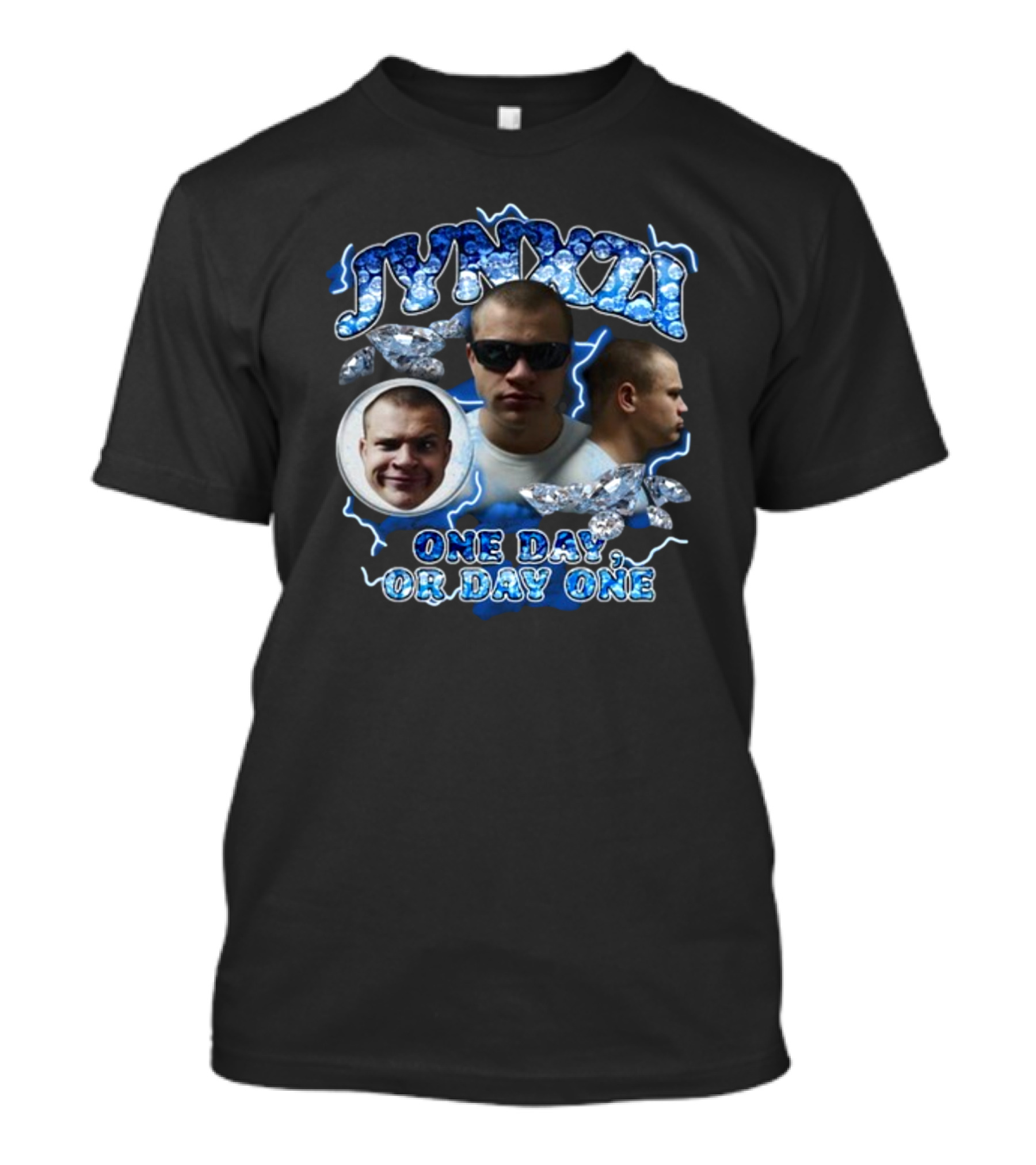 Jynxzi One Day Or Day One Blue Lightning Diamond T-Shirt