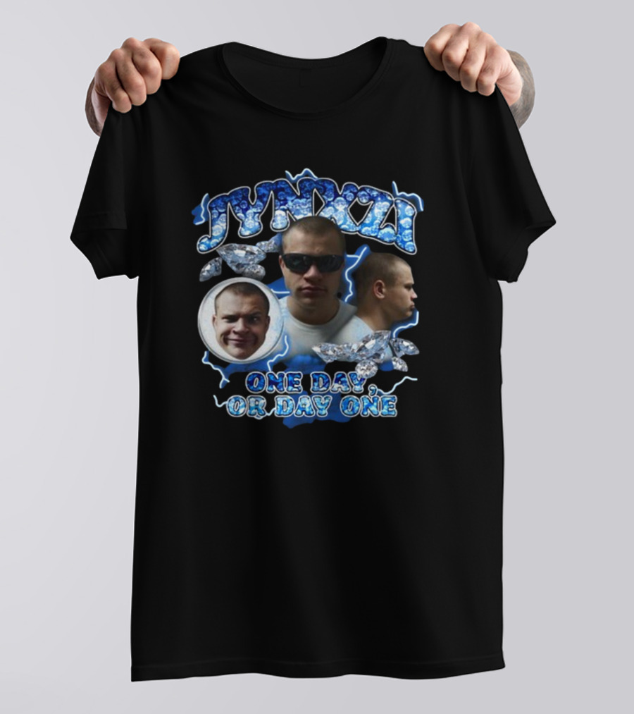 Jynxzi One Day Or Day One Blue Lightning Diamond T-Shirt