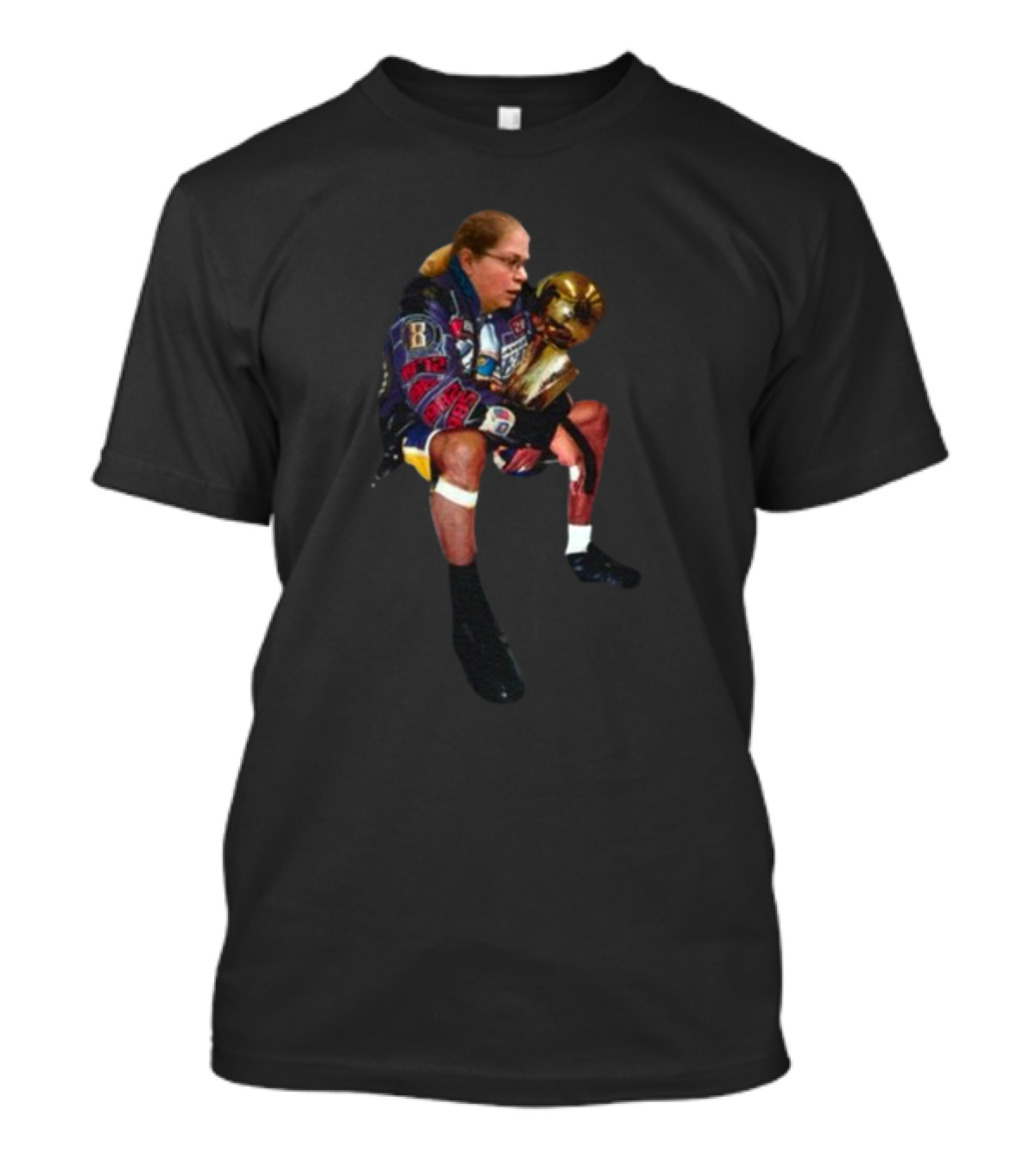 Gail Lewis Holding Championship Trophy Iconic Basketball Jacket T-Shirt