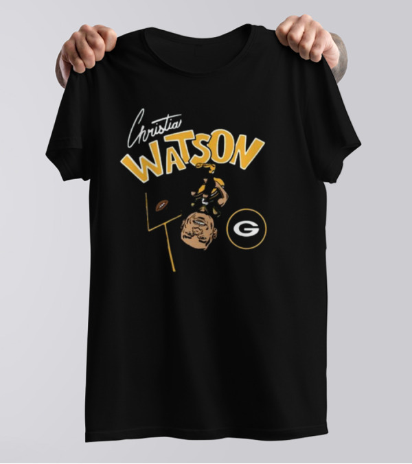 Christian Watson Football Touchdown Celebration Green Bay Pack T-Shirt